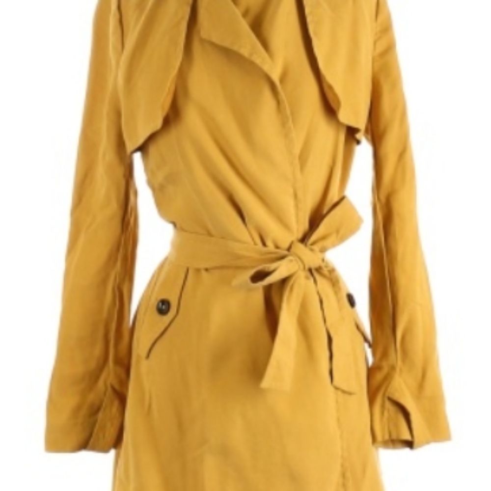 Express yellow/gold trench coat.